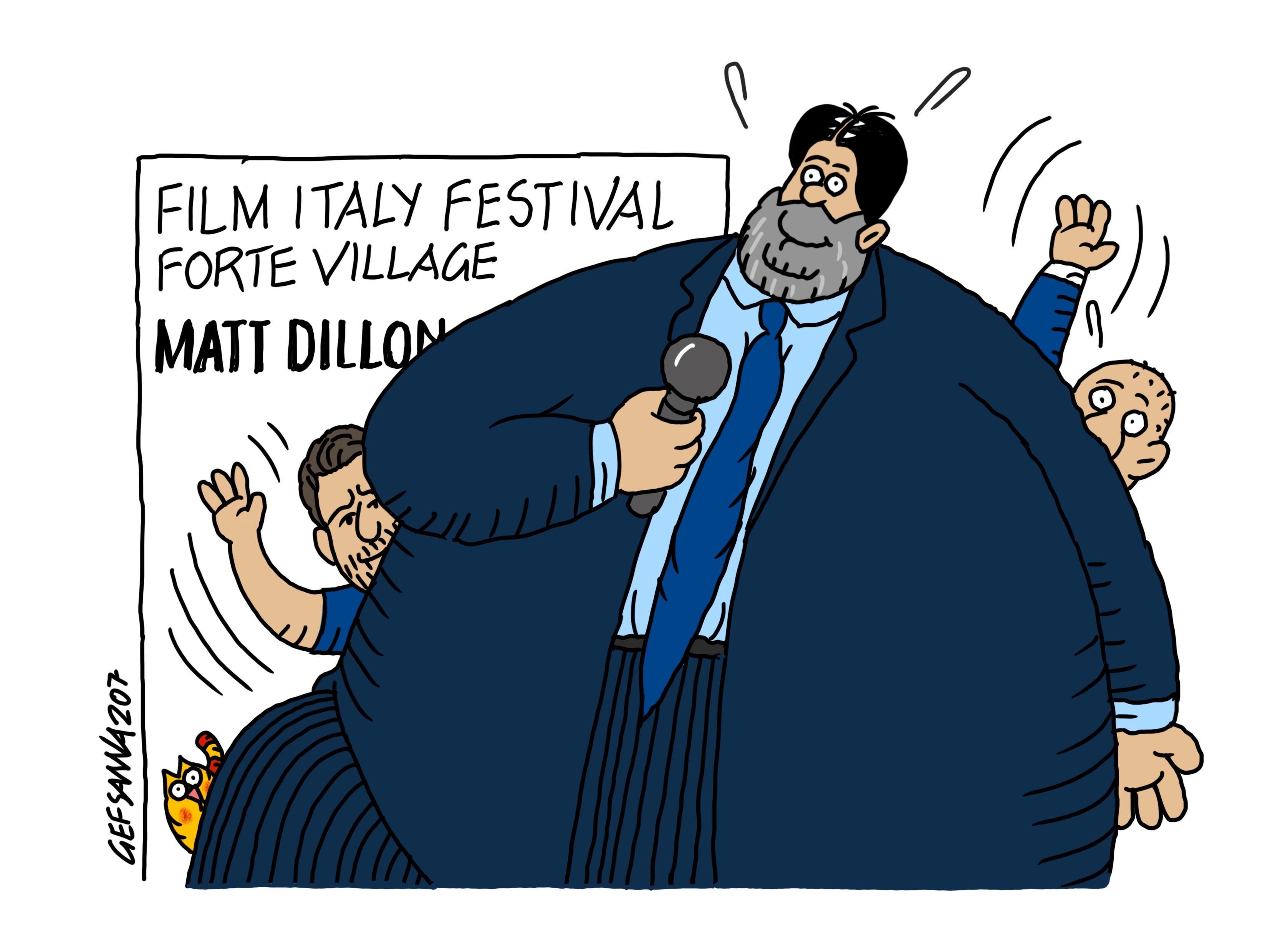 La vignetta di Gef: il divo Matt Dillon e la "Sardegna bellissima" 