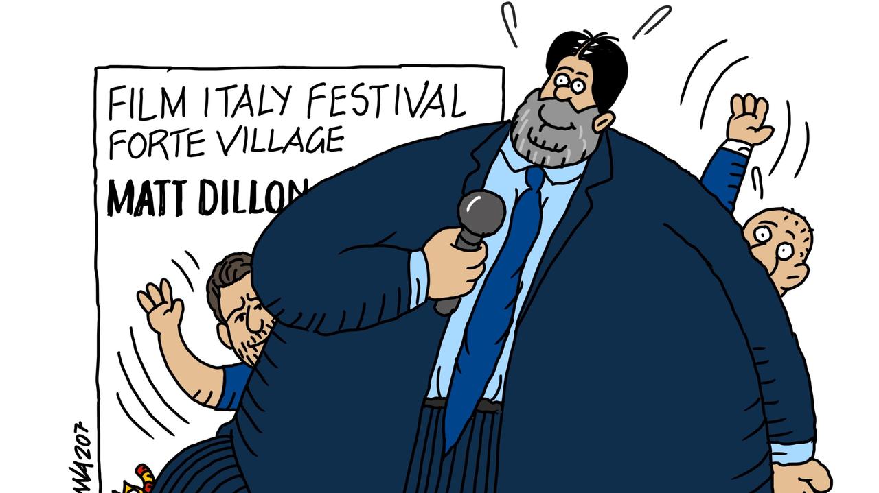 La vignetta di Gef: il divo Matt Dillon e la "Sardegna bellissima" 