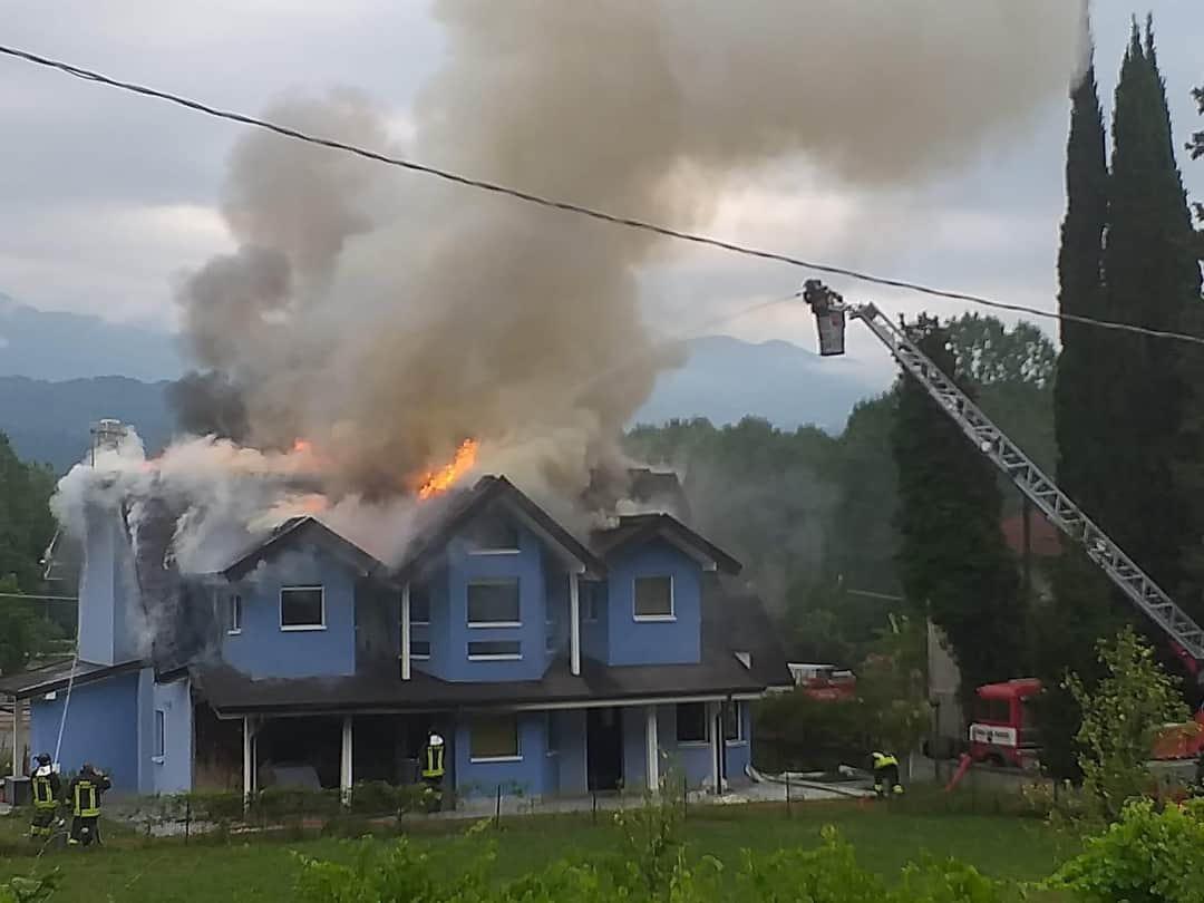 L'incendio nell'abitazione