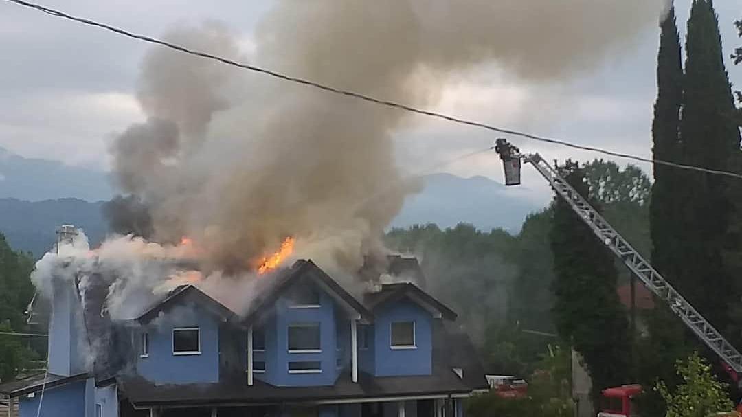 L'incendio nell'abitazione