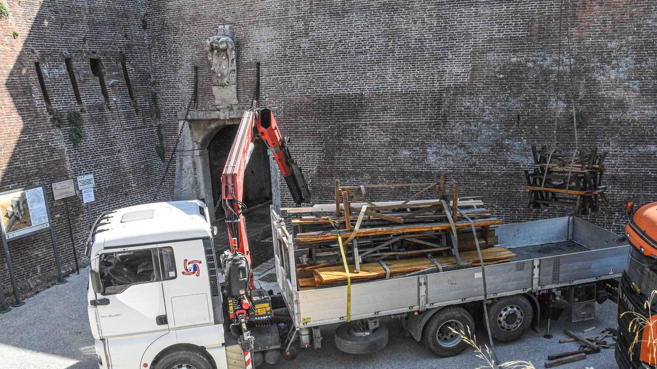 Cassero, lavori di sgombero