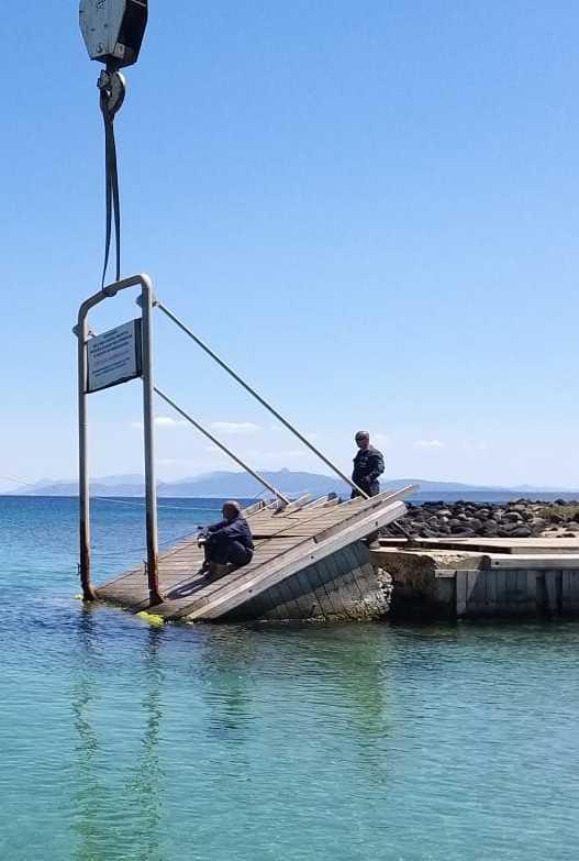 Di nuovo agibile il pontile danneggiato alla Caletta