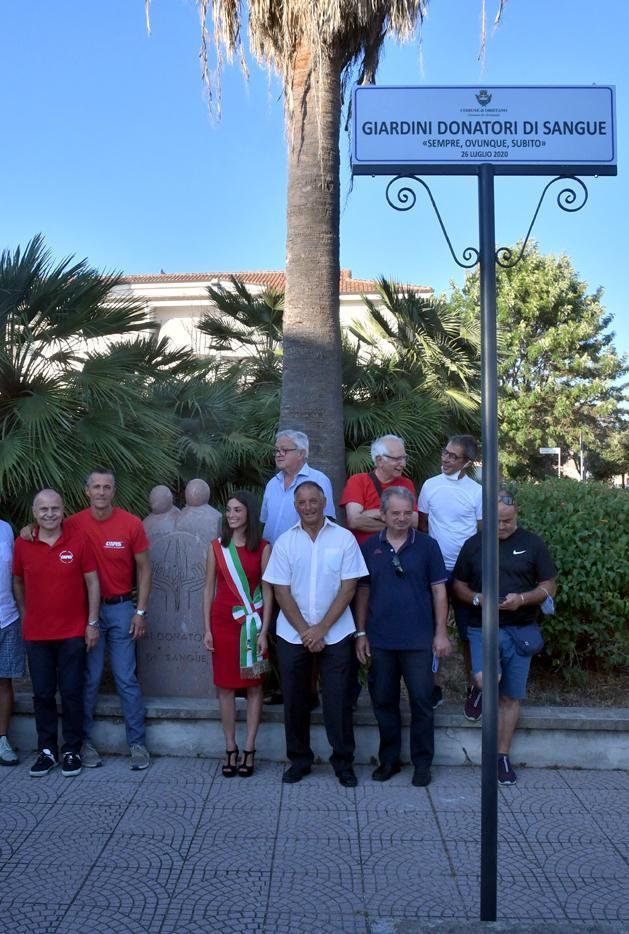 Un giardino e una statua per omaggiare i donatori di sangue