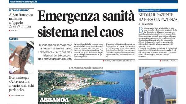 La Nuova Sardegna - Prima Pagina - 28 luglio 2020