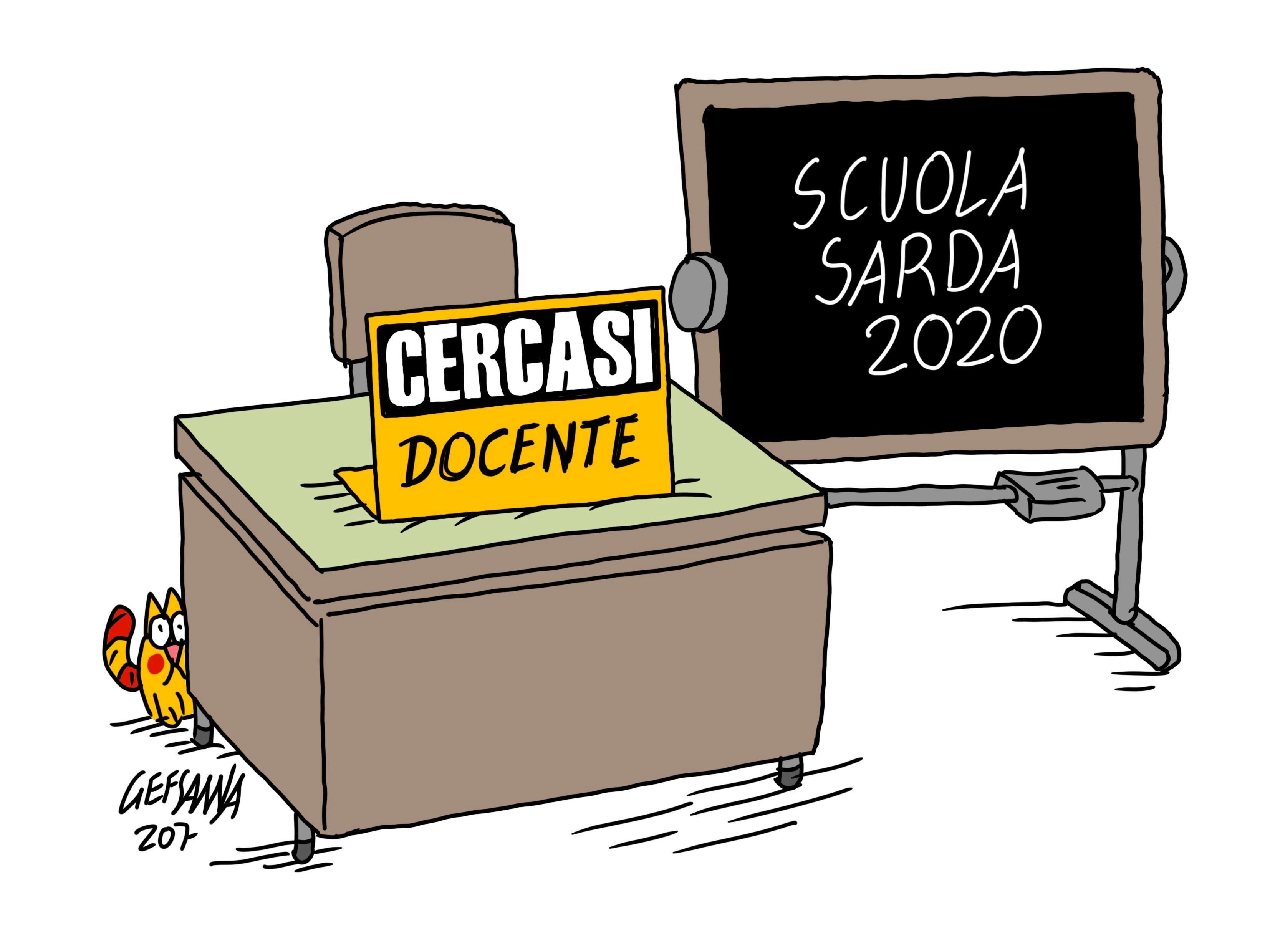 La vignetta di Gef: scuola, in Sardegna mancano all'appello 3mila insegnanti di sostegno