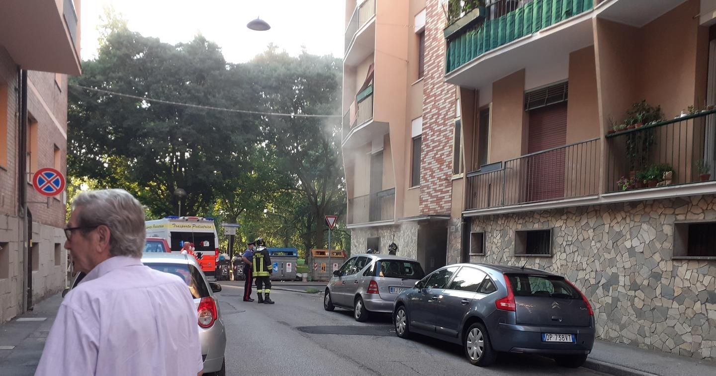 Incendio nello scantinato
