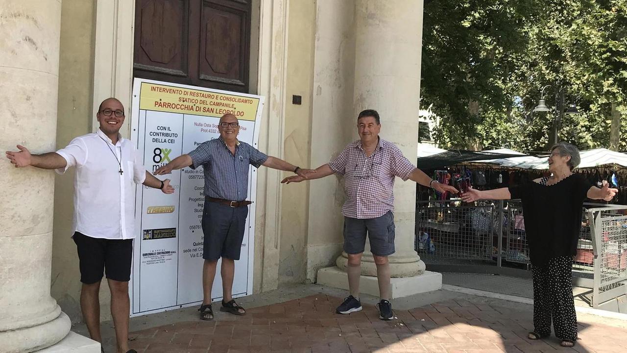 Da sinistra: Bruno Giordano, Mauro Panicucci, Roberto Creatini e Lucia Barbini del comitato