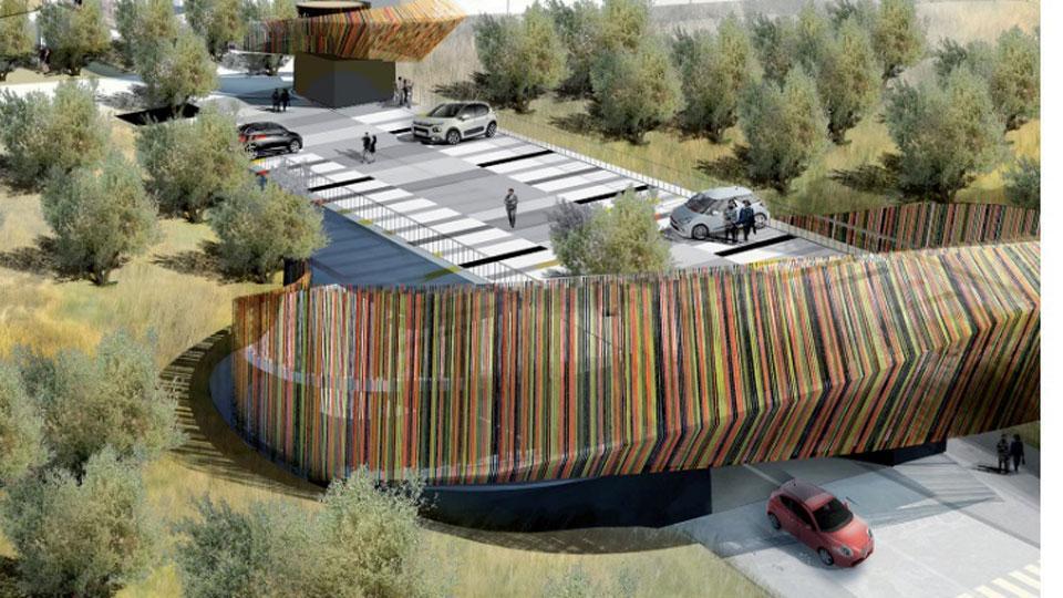 Il rendering del parcheggio multipiano