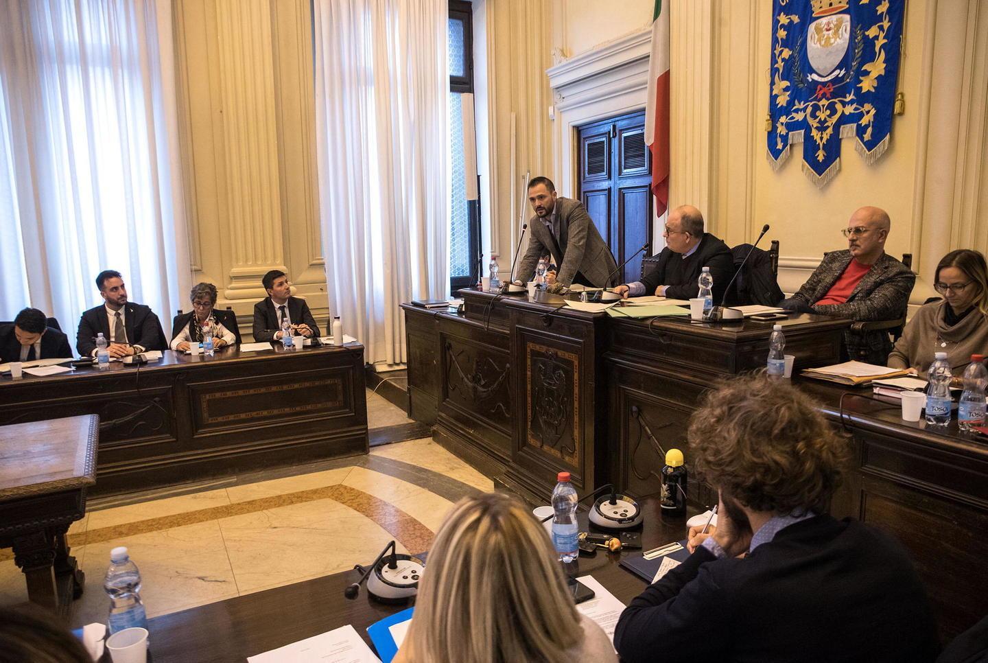 Una seduta del consiglio comunale di Montecatini