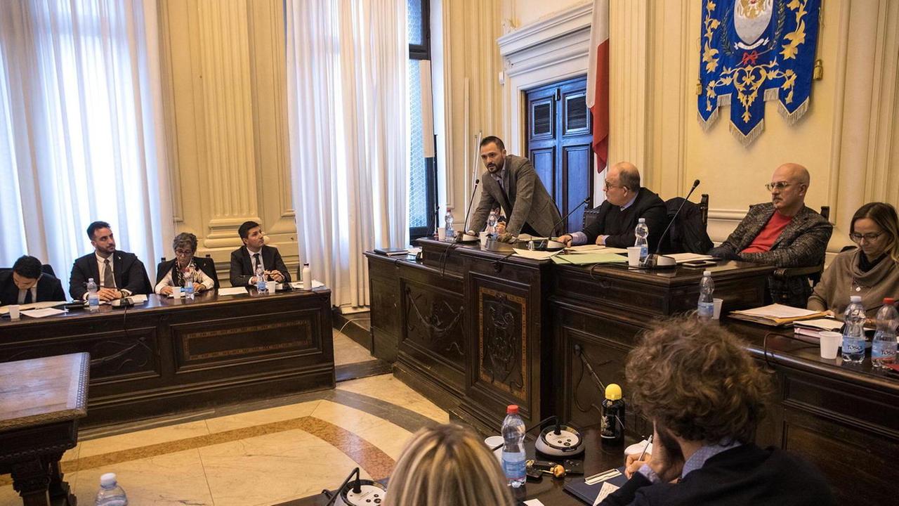 Una seduta del consiglio comunale di Montecatini