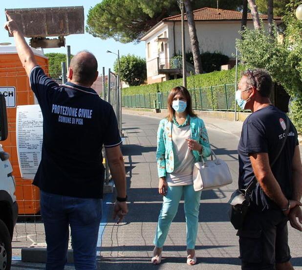 Il sopralluogo effettuato su uno dei cantieri dall’assessore alla sicurezza Giovanna Bonanno