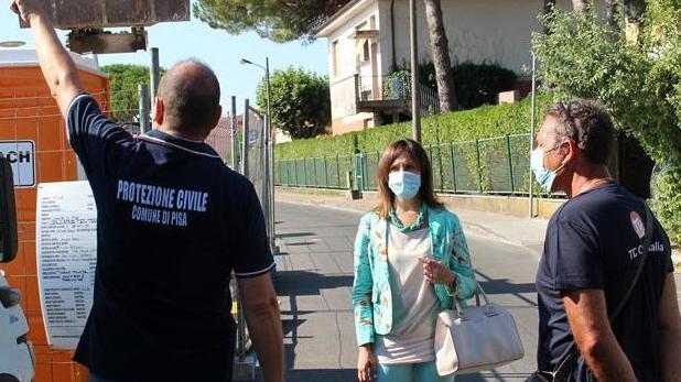 Il sopralluogo effettuato su uno dei cantieri dall’assessore alla sicurezza Giovanna Bonanno