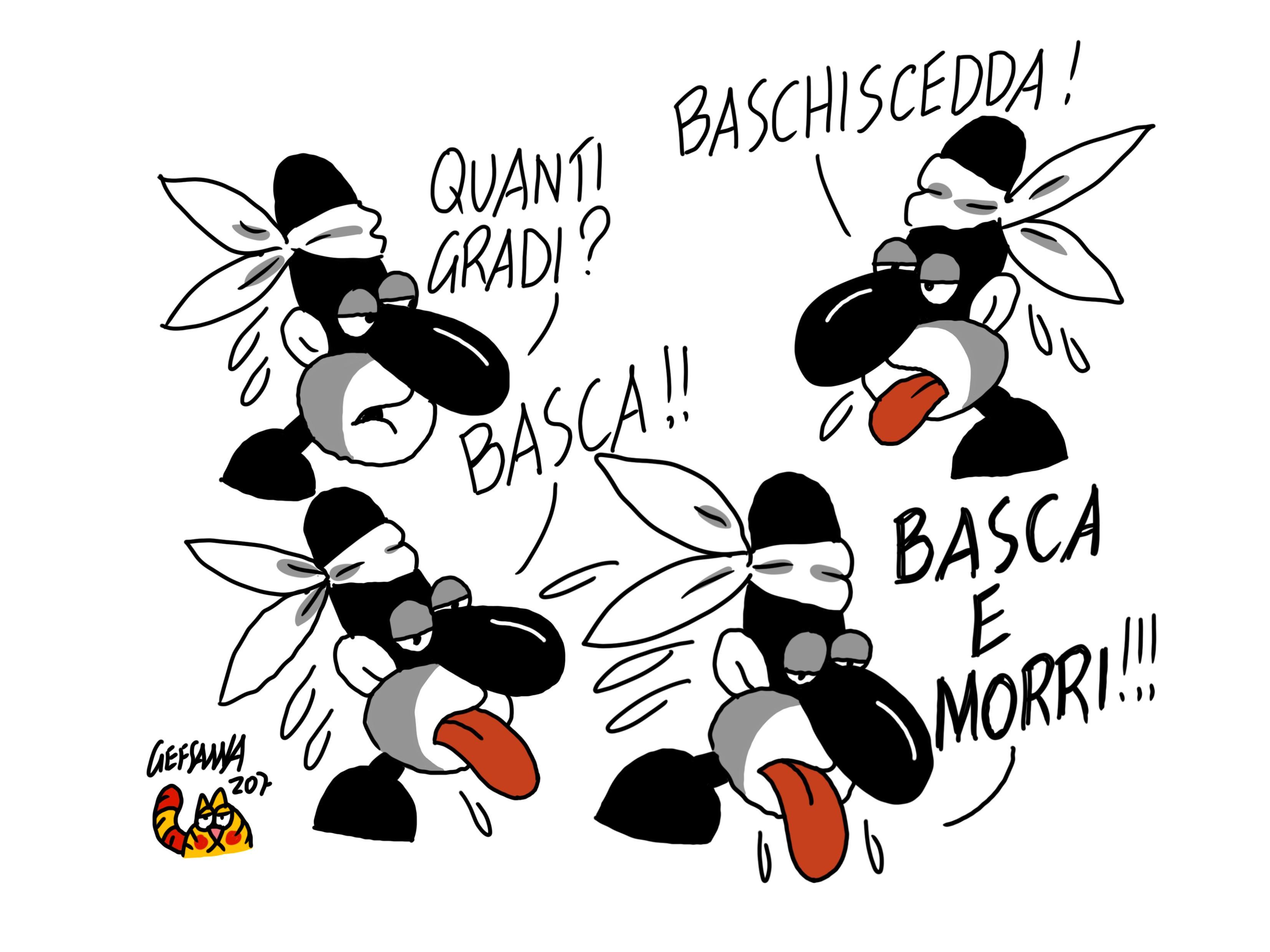 La vignetta di Gef: caldo record in Sardegna