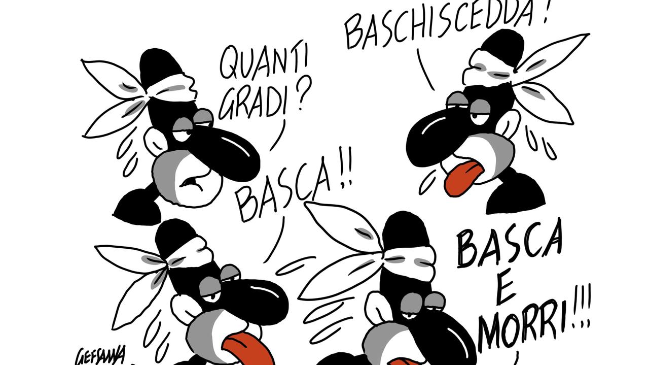 La vignetta di Gef: caldo record in Sardegna