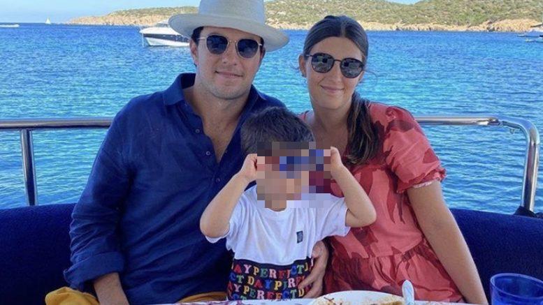 Sergio "Checo" Perez con la moglie e il figlio