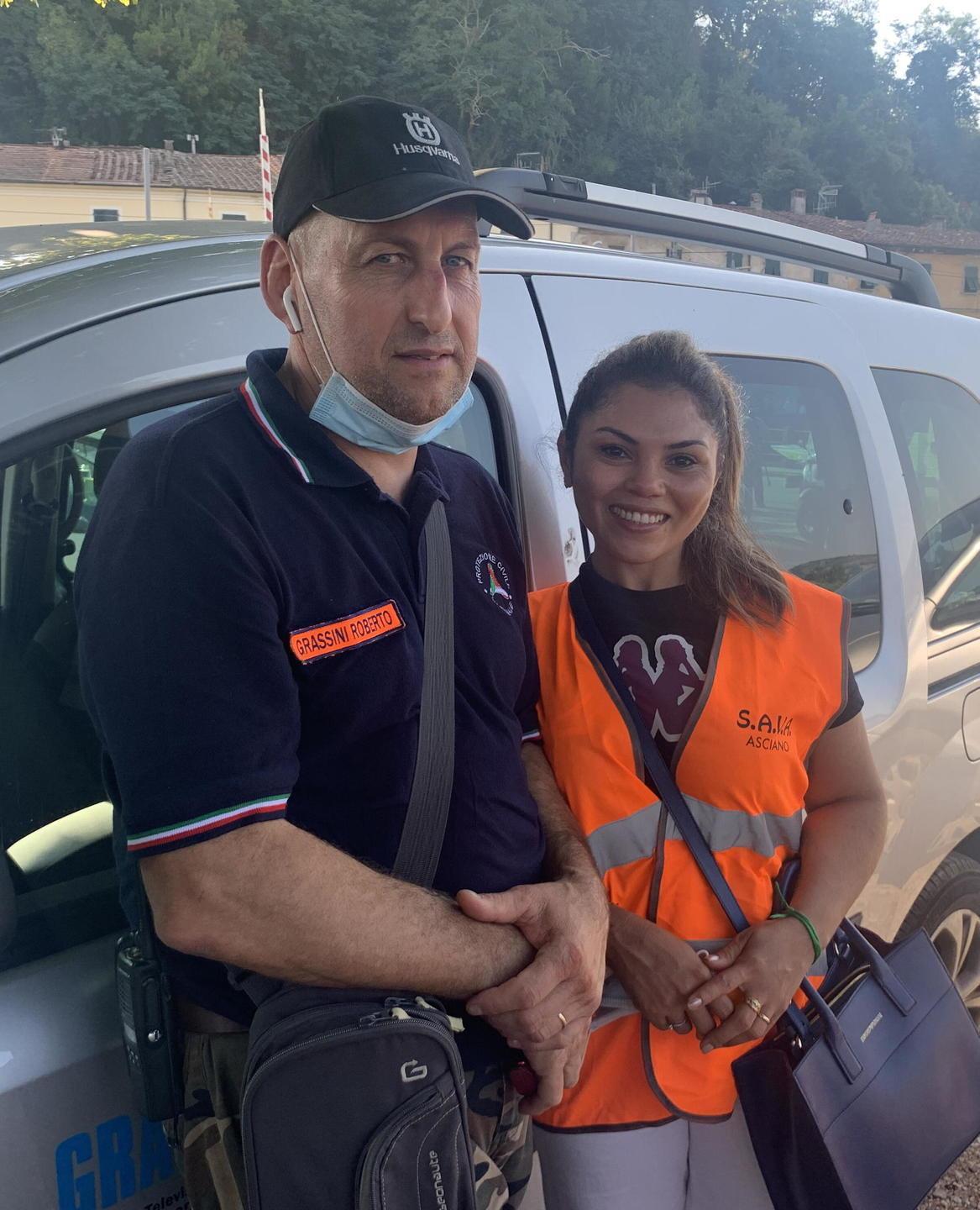 Gli sposini Roberto Grassini e Selma Pereira De Silva