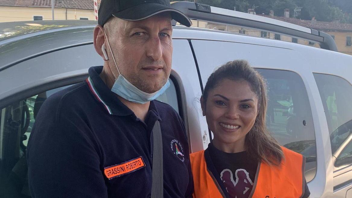 Gli sposini Roberto Grassini e Selma Pereira De Silva