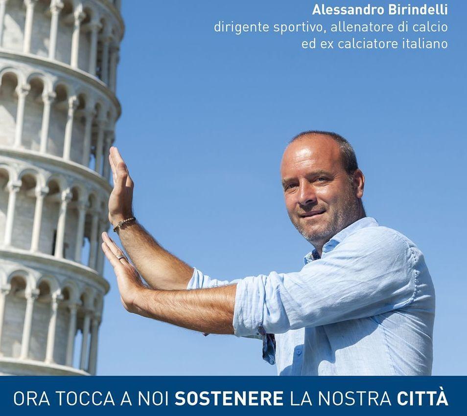 Birindelli sorregge la Torre e partecipa alla campagna per sostenere il turismo