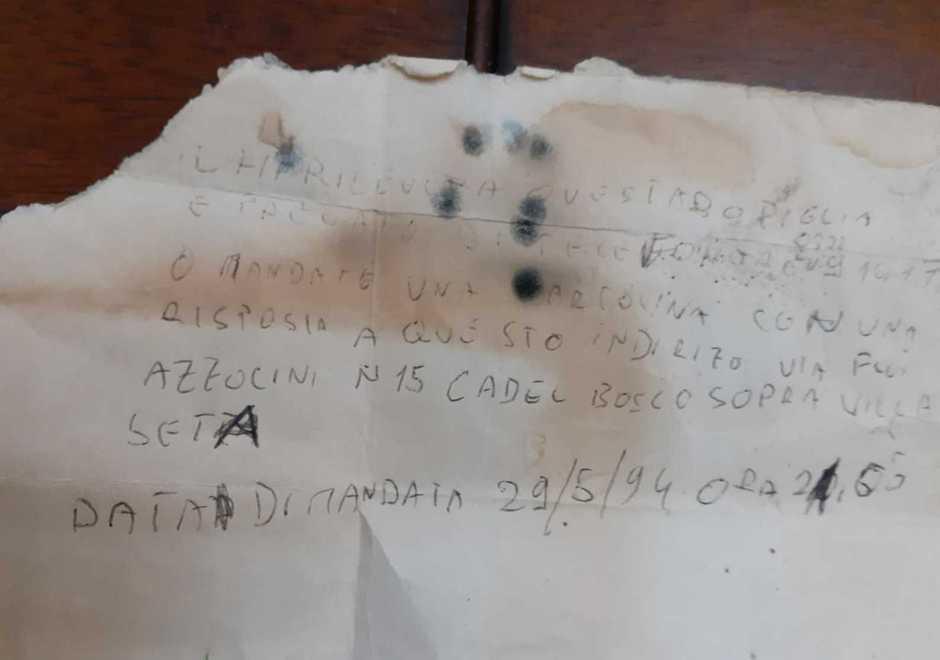 Il messaggio in bottiglia scritto da Luca Trotta 26 anni fa