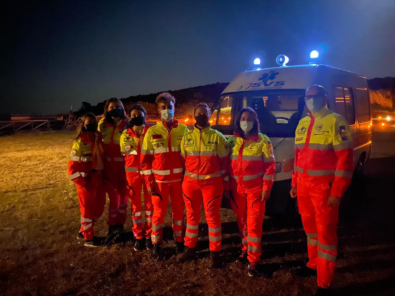 I volontari della Svs di Capraia intervenuti