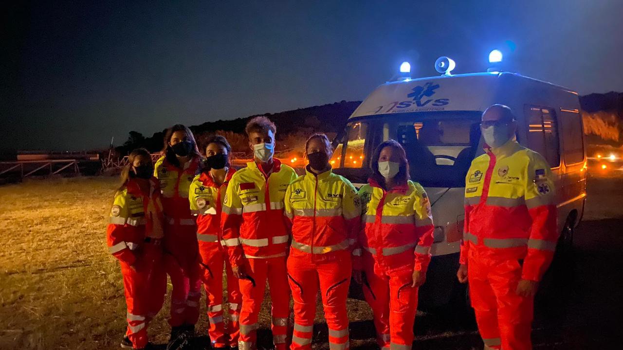 I volontari della Svs di Capraia intervenuti