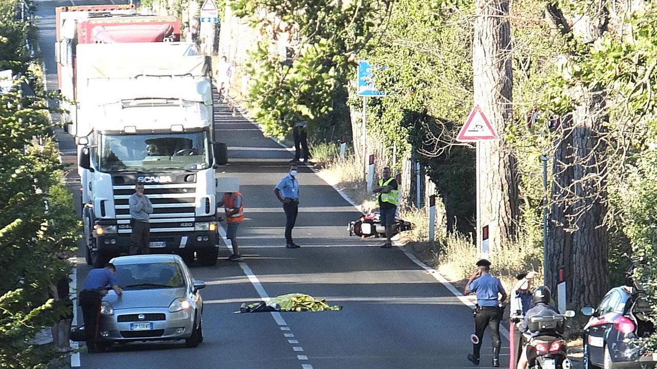 Il luogo dell'incidente ai Mortellini
