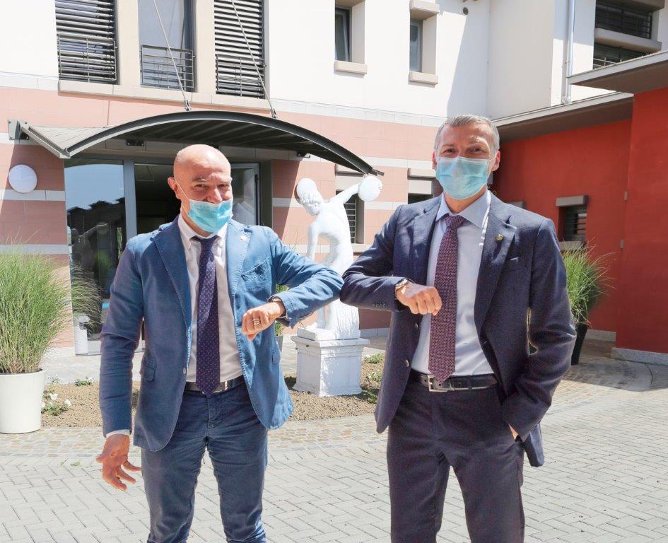 Il vicepresidente di Maxima Spa di Poviglio, Nicola Fabbi, e il presidente Mirco Dall'Olio