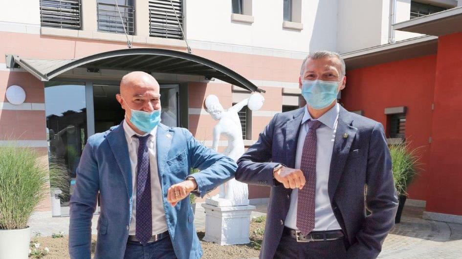 Il vicepresidente di Maxima Spa di Poviglio, Nicola Fabbi, e il presidente Mirco Dall'Olio