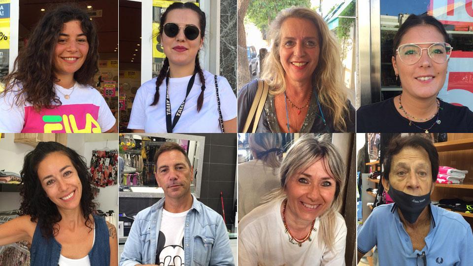 in alto a sx Sara Masi (Kasanova), Beatrice Manno (Tally Weijl), Cristina Lucaccini (Secreto), Noemi Giraffa (Carpisa),
in basso a sx Manuela Girardi (Corso 43), Michele Cosimi (Fashion), Bettina Picci (negozio Bettina 16), Alessandro Martorana (Faro Rosso)