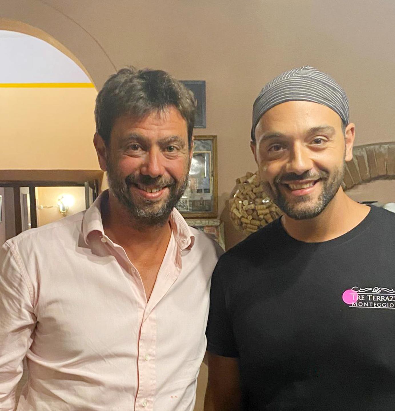 Il presidente Agnelli a cena al ristorante Le Tre Terrazze 