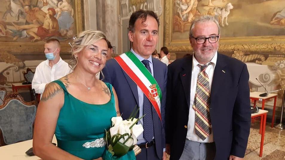 Lamberto e Michela sposi a Palazzo Gambacorti