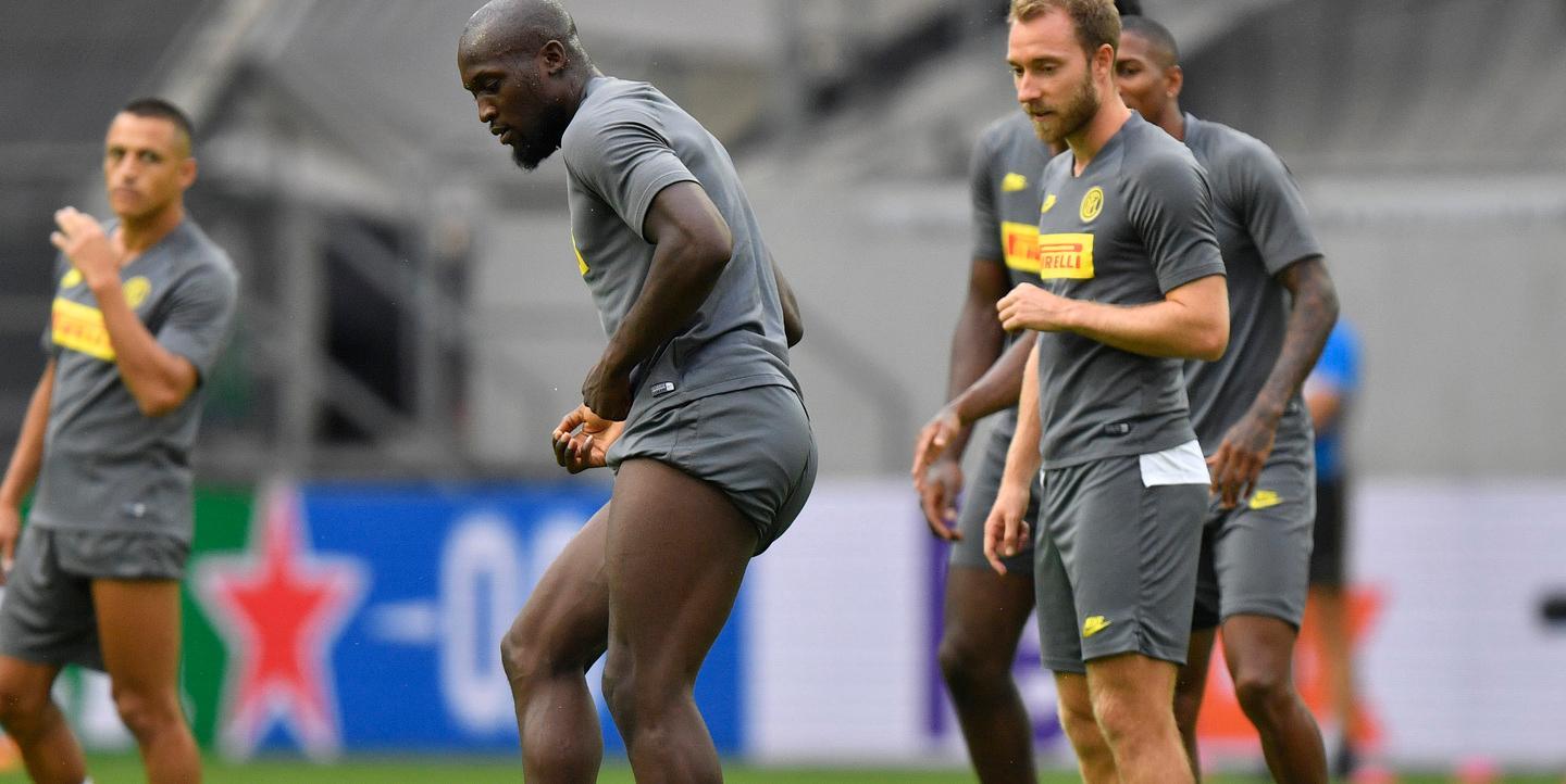 Sanchez, Lukaku ed Eriksen in allenamento alla vigilia dle match contro il Bayer Leverkusen