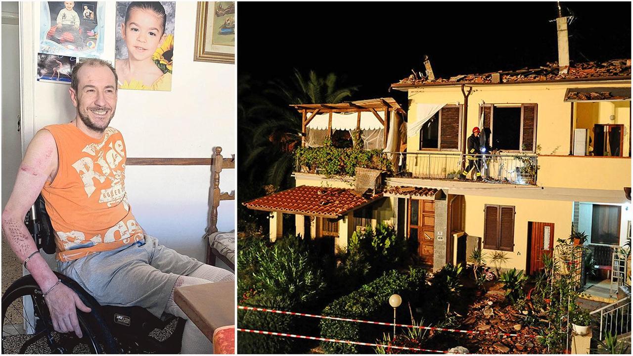 Sopravvissuto all'esplosione in casa: «Ho perso l’uso delle gambe e il mio amore, ma voglio sorridere per Tommaso»