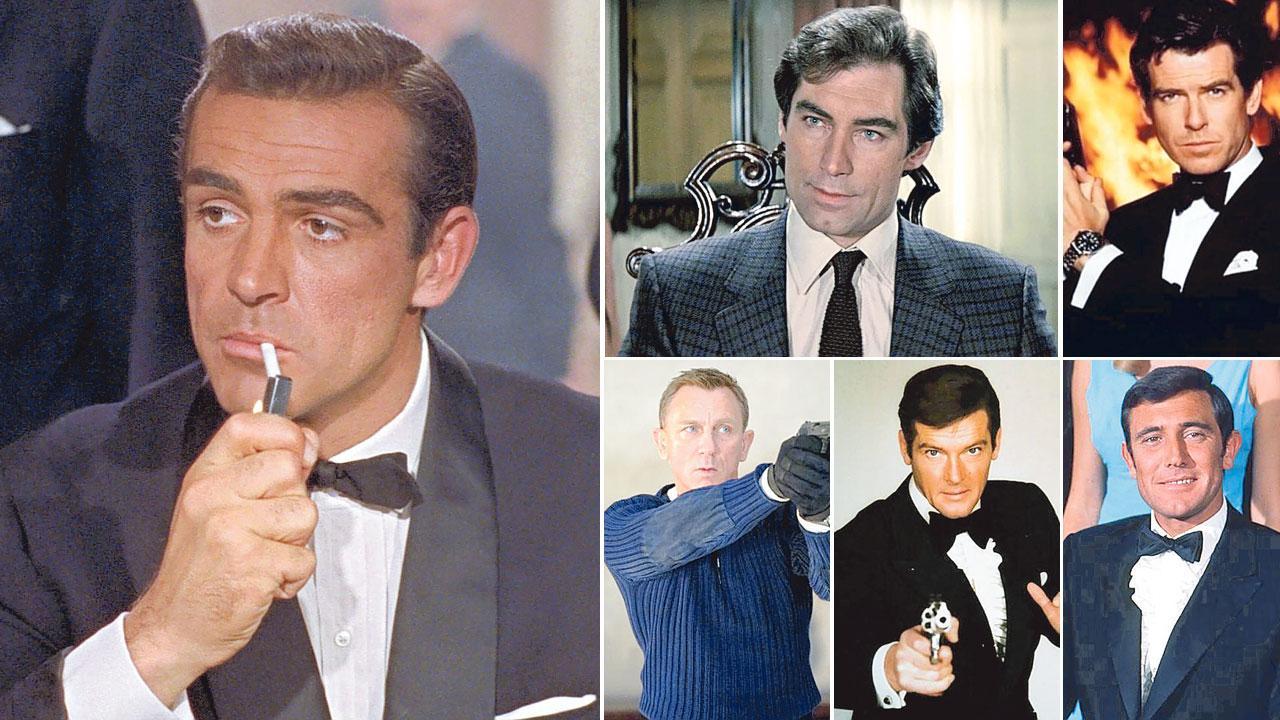 I sei volti di James Bond al cinema in ordine di classifica secondo il sondaggio di Radio Times: 1) Sean Connery, 2) Timothy Dalton, 3) Pierce Brosnan, 4) Daniel Craig, 5) Roger Moore, 6) George Lazenby
