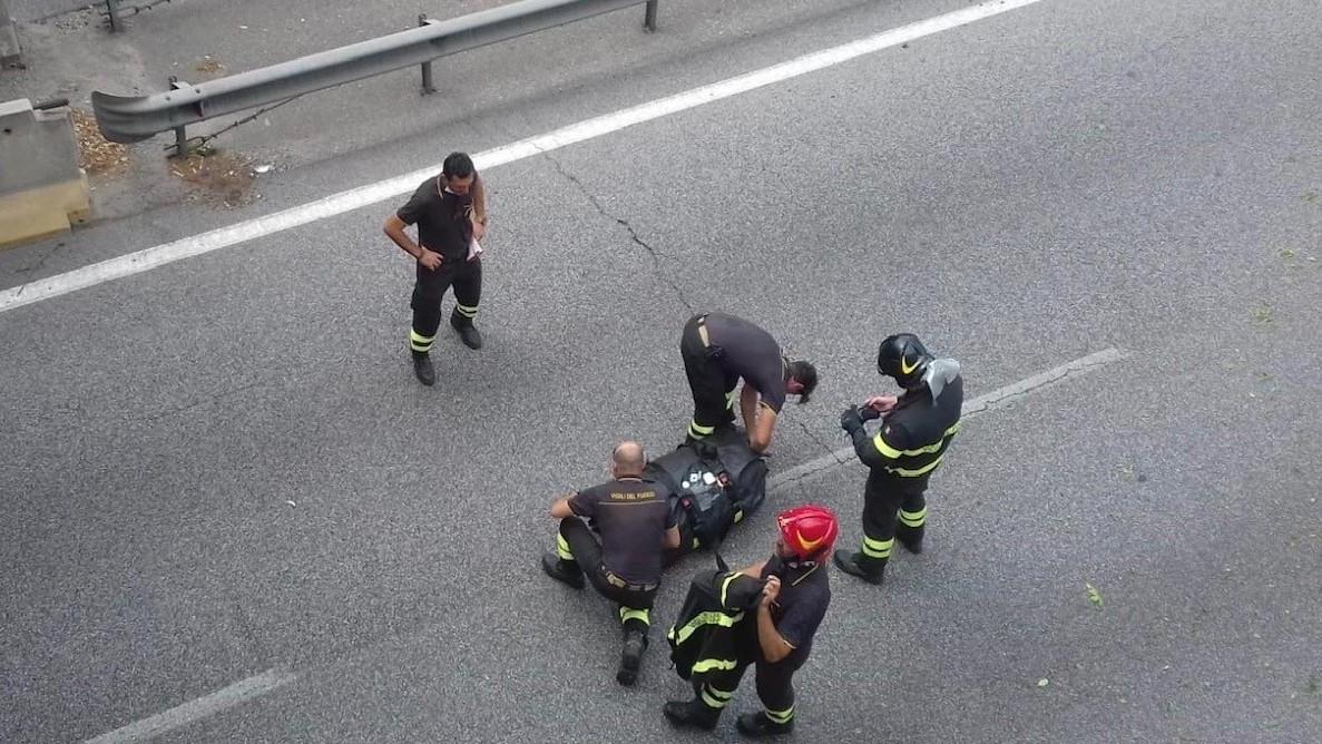 Minaccia di gettarsi nel vuoto