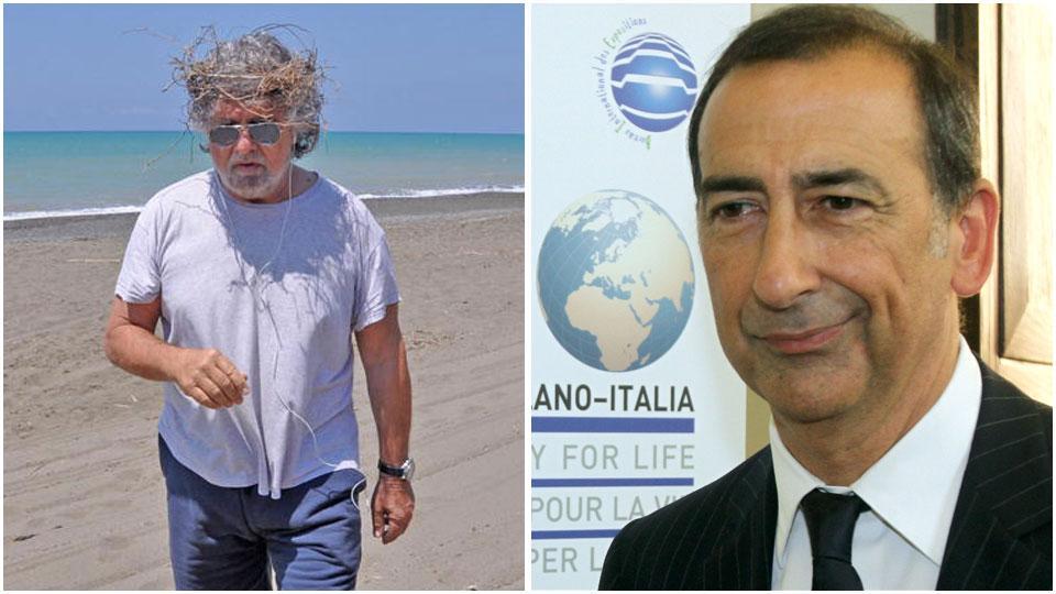 Beppe Grillo a Bibbona e il sindaco di Milano Beppe Sala