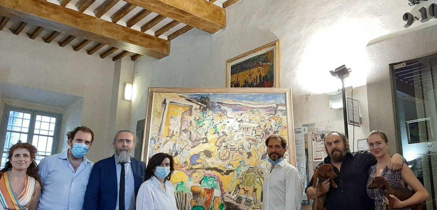 L’Eccidio del Padule nel quadro di Bolle esposto in municipio