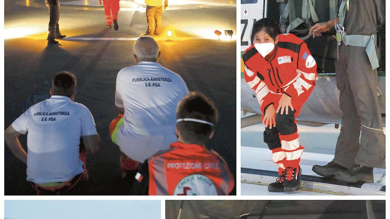 Missione speciale con i soccorsi dal cielo per Guardia di Finanza e Pubblica Assistenza