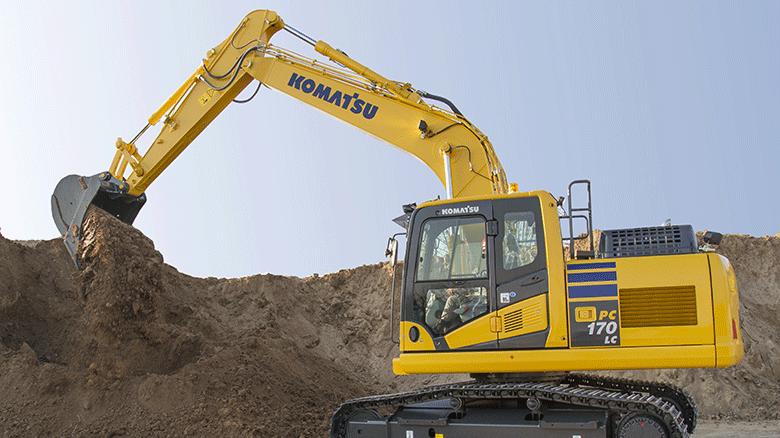 Un escavatore Komatsu