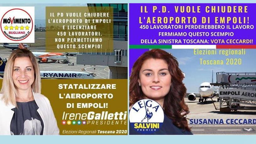 L’aeroporto che non esiste irrompe nel dibattito elettorale