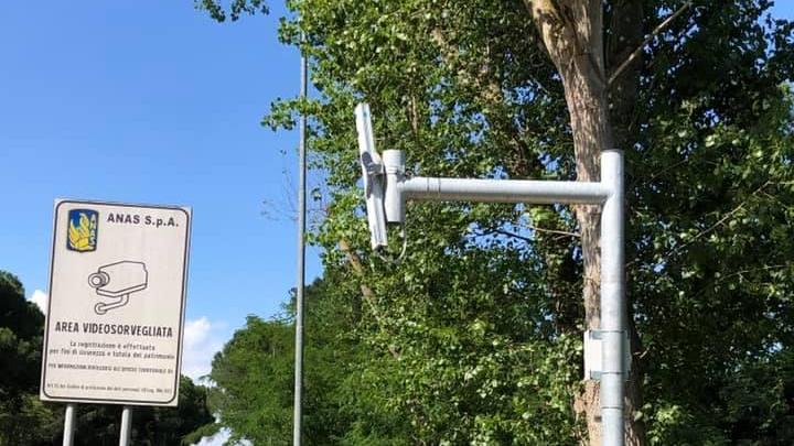 L'autovelox installato sulla statale Romea a Mesola