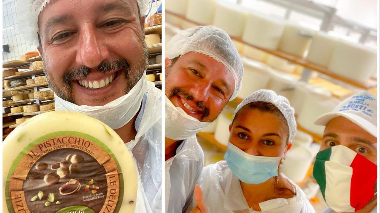Il caseificio Busti: la caciotta è stata donata a Salvini. "Regole rispettate, giù i toni"