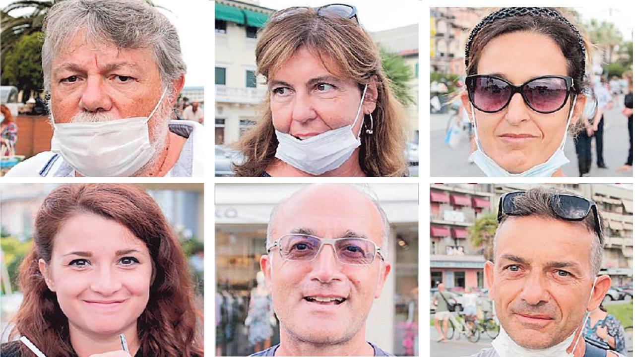 Tutti con la mascherina in Passeggiata: «Speriamo almeno serva» 
