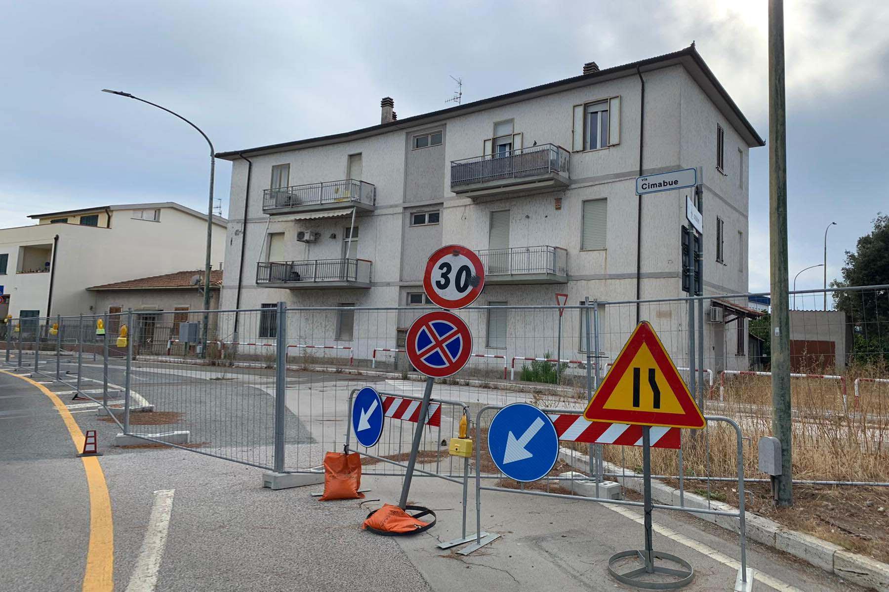 La palazzina di via Cimabue 3 interessata dal crollo nell’agosto 2019