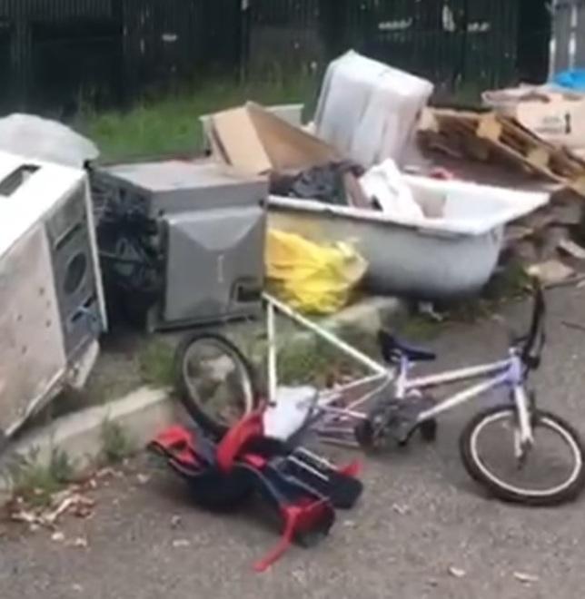 La discarica alla Graziosa Sopralluogo dei vigili
