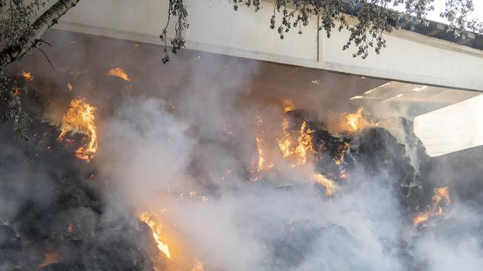 L'incendio azienda agricola Hombre di Corletto