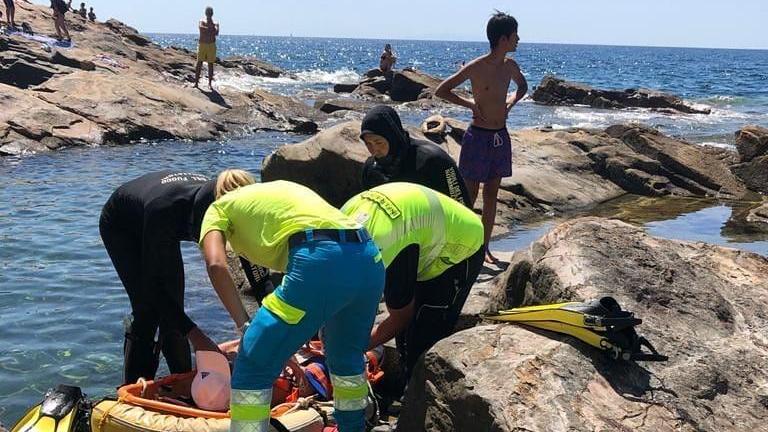 L'uomo soccorso dai volontari del 118