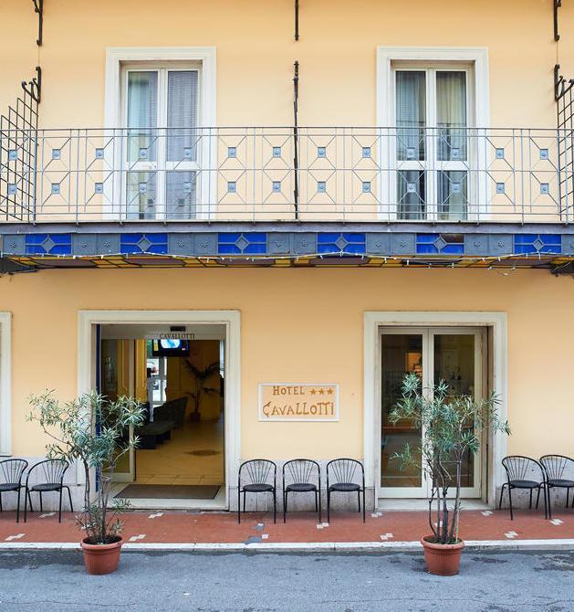 L'ingresso dell'Hotel Cavallotti a Montecatini