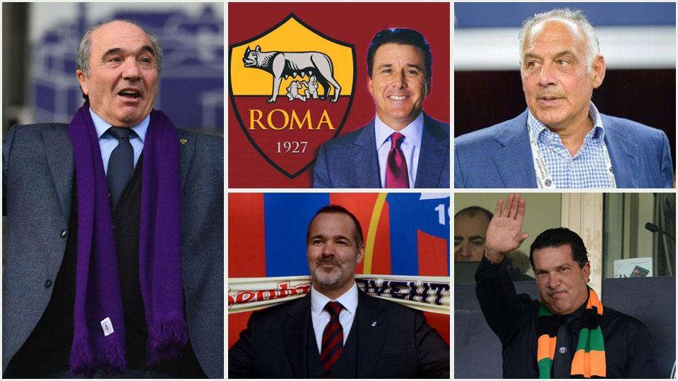 Dan Friedkin, nuovo presidente della Roma, James Pallotta, Joey Saputo e Joe Tacopina