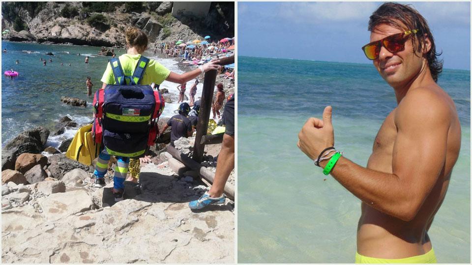 I soccorsi non sono stati facili, a Calignaiae e il bagnino dello stabilimento MareMatto, Dario Degli Esposti, è stato tra i primi a intervenire